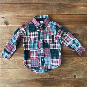 Baby Gap Patchwork Button Down Shirt